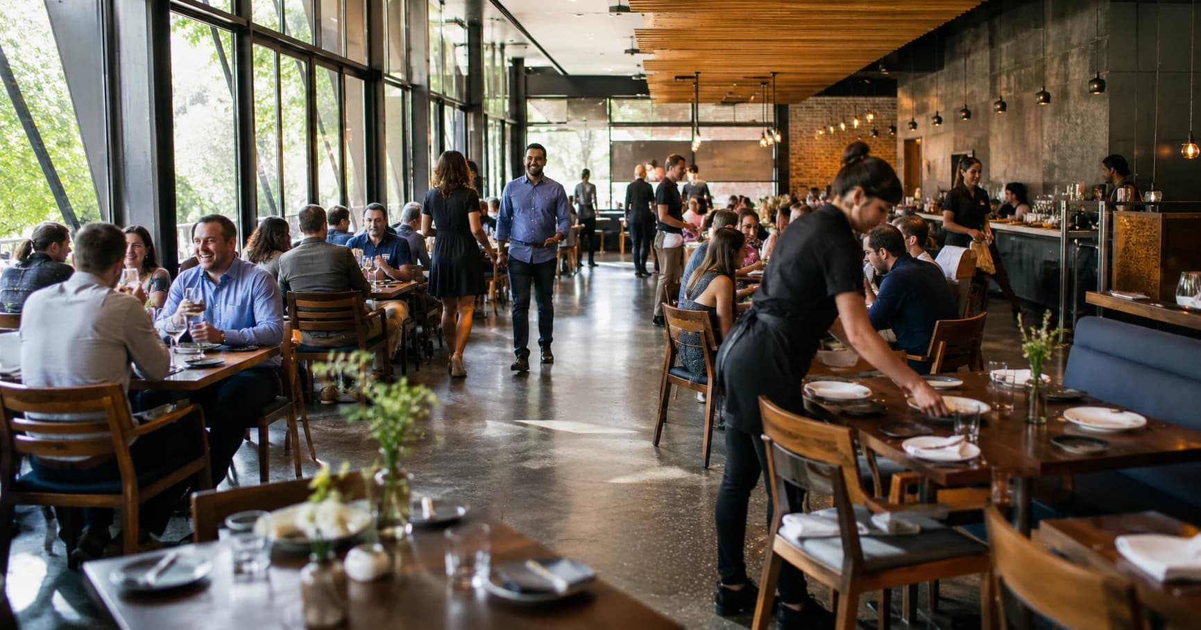 Restaurant optimising table turnover with QR code ordering