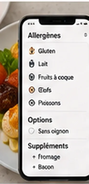 Manage allergens and options with a QR menu