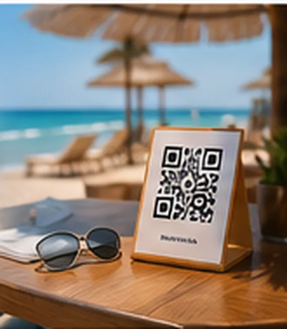QR code for seasonal restaurant, beach club and open-air venue